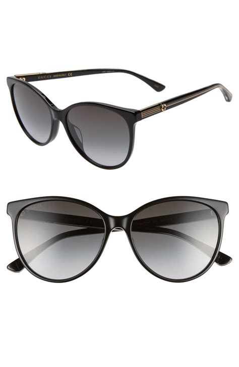 57mm gradient cat eye sunglasses gucci|Gucci cat eye sunglasses havana.